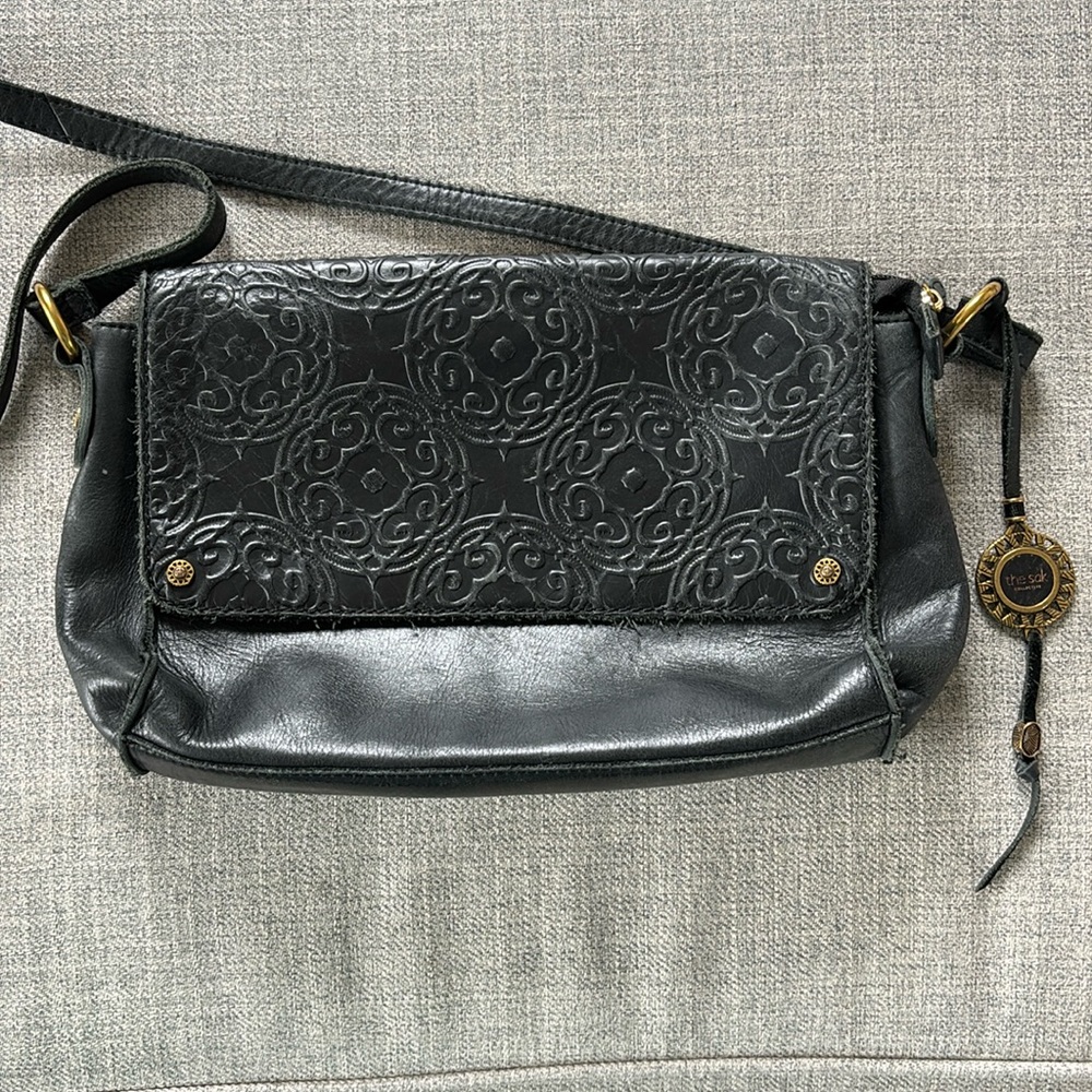 The Sak Crossbody Black Leather Purse Shoulderbag handbag